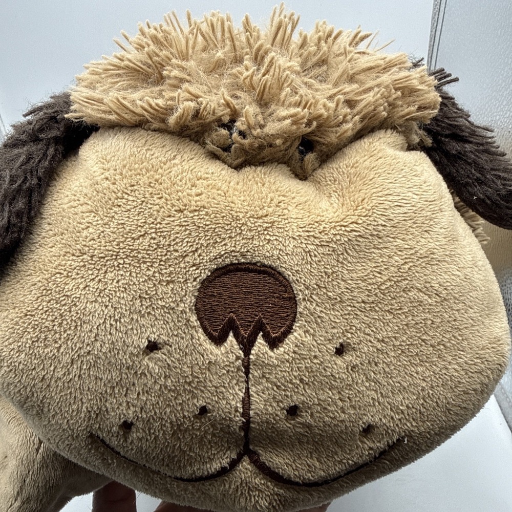 Pillow Pets Puppy Dog‎ Tan Large 2009 Plush 18 Inch WASHED AND CLEAN